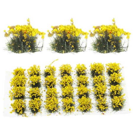 

1 Box DIY Miniature Flower Cluster Fake Flower Vegetation Group for Railroad Landscape