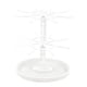 thumbnail image 4 of Exhibidor de llaveros, organizador de joyas, soporte multifuncional giratorio de 360 degree para joyas, soporte para collares con colgantes y colgantes. Blanco de 2 niveles, 4 of 6