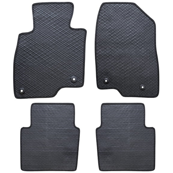 All Weather Floor Mats for 2014 to 2021 Mazda 6, Front and Rear, Odorless, Perfect Fit with Safety Locks