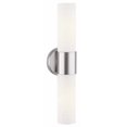 thumbnail image 1 of Access Lighting Aqueous Brushed Steel 2-Light Wall Sconce Opal Glass Shade, 1 of 3