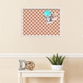 thumbnail image 3 of PinPix 27x19 Custom Cork Bulletin Board Argyle Burnt Orange Poster Board Has a Fabric Style Canvas Finish, Framed in Argyle Burnt Orange, by ArtToFrames (PinPix-634), 3 of 6