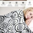 thumbnail image 3 of Orinice Circles Black and White Warm Lightweight Blanket Soft Fleece Blankets for All Seasons - Living Room Sofa Decor Cow Gifts Blanket, Long-lasting and Breathable Throw Blanket 40x50in, 3 of 6