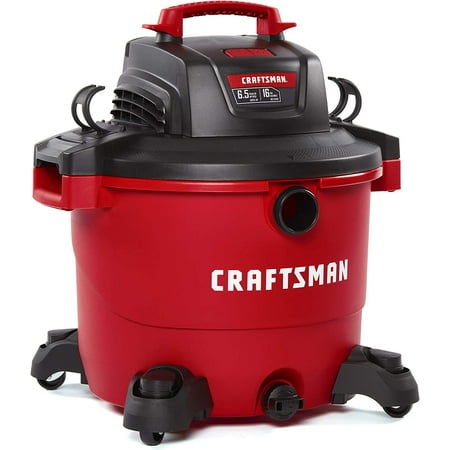 

CMXEVBE17595 16 Gallon 6.5 Peak HP Wet/Dry Vac Heavy-Duty Shop Vacuum with Attachments