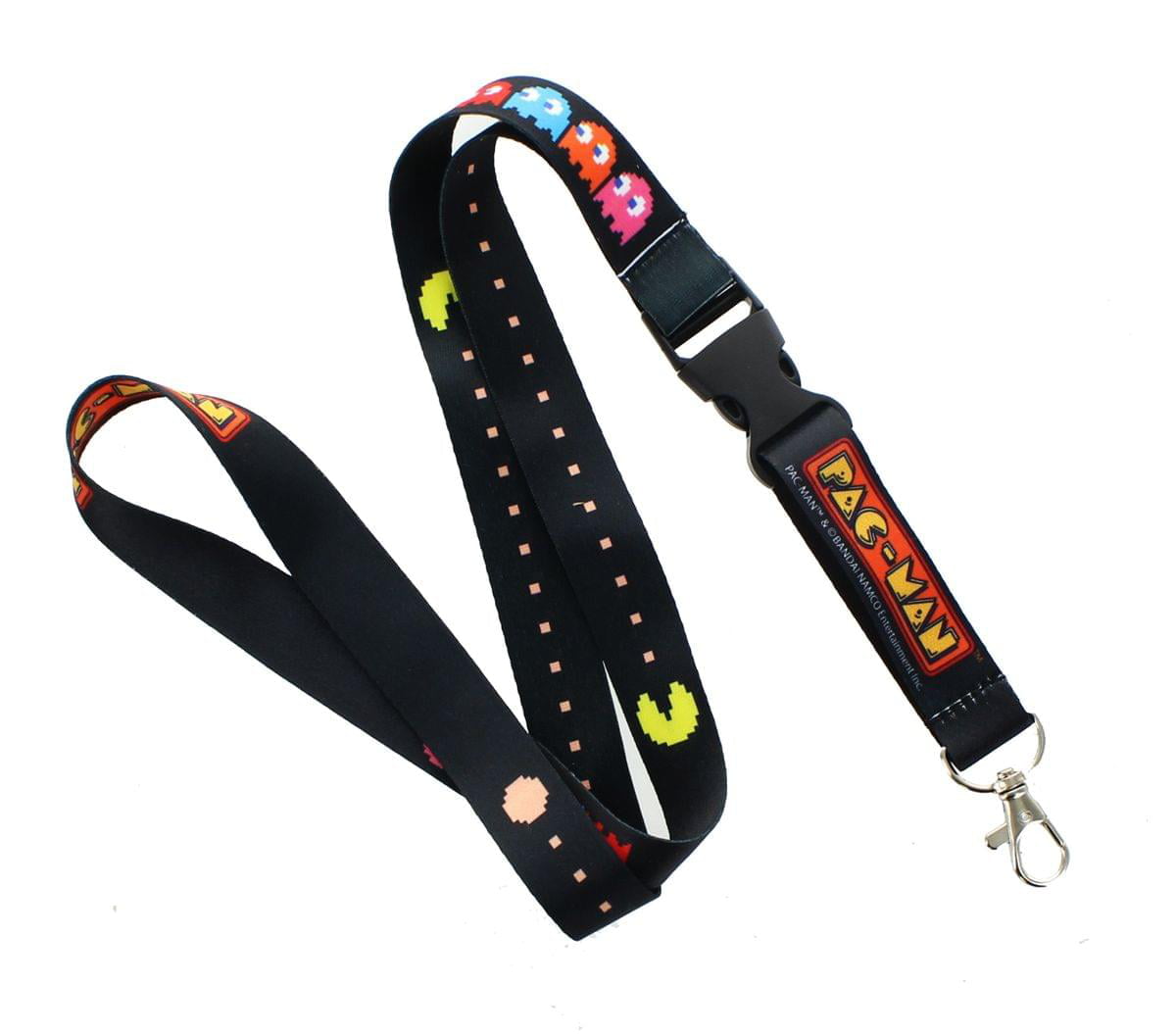 Mr Pac is back made in UK PACMAN retro neck strap lanyard for ID/keys 