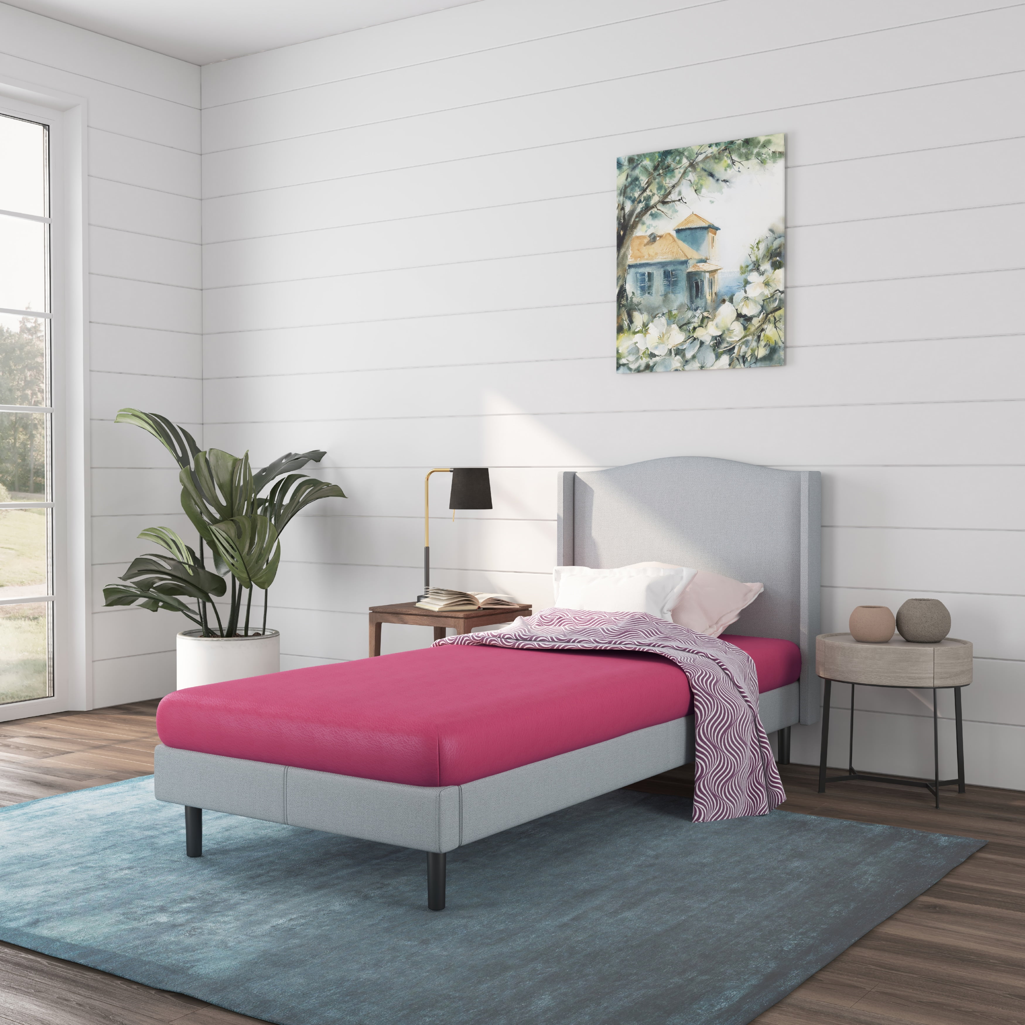 NapQueen Rainbow 5" Twin, Memory Foam Mattress, Pink