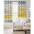 thumbnail image 2 of Yellow Grey Blackout Curtains 72 Inches Long for Bedroom, Vintage Farmhouse Abstract Oil Painting Thermal Insulated Room Darkening Black Out Window Curtain Panels Grommet Drapes for Living Room, 2 of 8