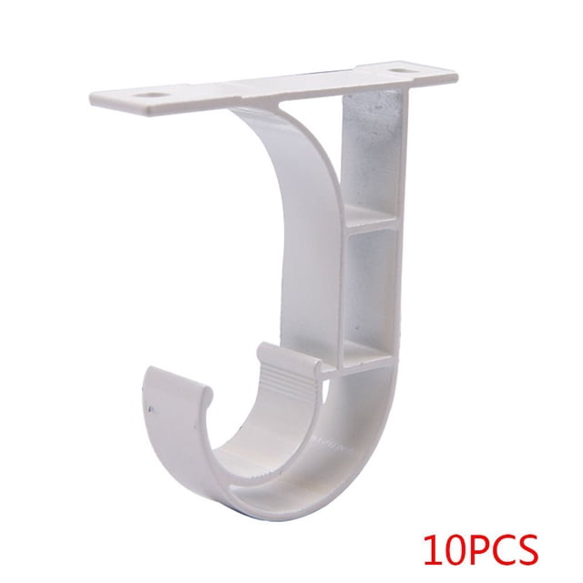 10 Pcs Support Suspendu de Plafond Monté sur le Dessus Tige Romaine Support Simple Base Support Accessoires de Rideau