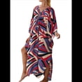 thumbnail image 3 of Vestido Caftán con Estampado Animal para Mujer, Talla Grande, para Playa, Verano 2025 Rojo y Amarillo Talla Única, 3 of 10