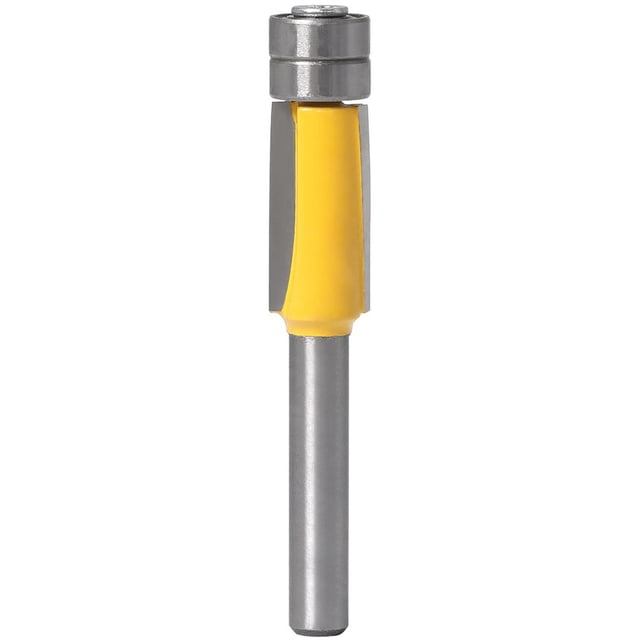 Scienceny Fresa de Rodamientos dobles Metal de alta dureza 6 mm / 0.24 pulgadas Vástago Bloqueo de Enrutador de inglete Herramienta de Herramientas y ferretería Scienceny TO002776-00