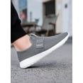 thumbnail image 3 of Mens Black Slip On Casual Shoes Lightweight Work Shoes Trainers Breathable Non Slip Mesh Walking Gym Shoes Comfortable Workout Sneakers, 3 of 4