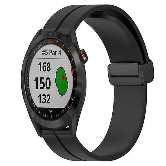 For Garmin Approach S40 20mm Solid Color Magnetic Clasp Silicone Watch Band