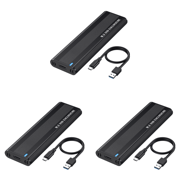 Caja Disco Duro 3 Uds. Herramienta Gratuita 10Gbps para SSD 2230/2242/2260/2280 M.2 (NVME Con CA)
