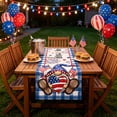 thumbnail image 4 of Linnome Independence Day Table Runner 12.99x72.05 Inch Patriotic Star Stripe Print Polyester for Living Room Coffee Table Kitchen, 4 of 6