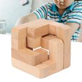 thumbnail image 4 of Brain Puzzle Teaser, Lightweight Puzzle Lock Toy Improve Thinking Way Composite Wood Educational  For Office, 4 of 8