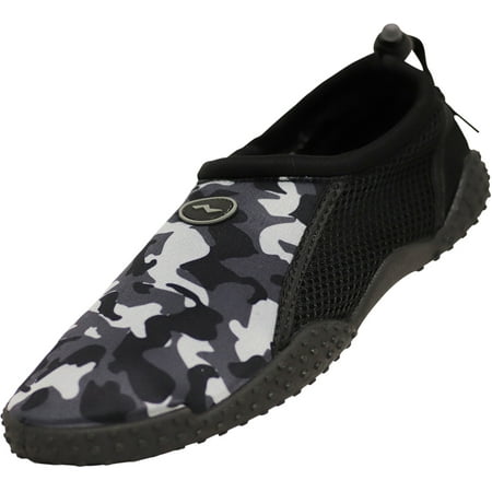 

NORTY Mens Water Shoes Adult Male Pool Shoes Black Camo 8