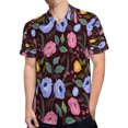 thumbnail image 4 of High Quality Hawaiian Shirts for Men Short Sleeve Aloha Beach Shirt Floral Summer Casual Button Down Shirts Blouses 88VC6G, 4 of 7