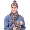 thumbnail image 3 of LINLIN Hat Gloves Scarf Set for Women, 3 Pieces Winter Warm Knitted Scarf Hat and Gloves Set Men & Women's Soft Stretch Hat Scarf and Mitten Set, 3 of 6