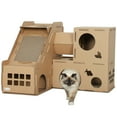 thumbnail image 1 of Maison pour Chat en Carton, Condo de Jeu en Carton Ondulé pour Chatons d'Intérieur, 1 of 10