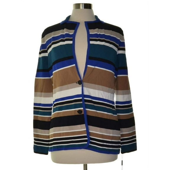 Calvin Klein Knit Striped Cardigan Jacket Multicolored S