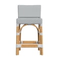 thumbnail image 2 of Butler Specialty Serienna Rattan Low Back 24.5" Counter Stool - Gray/White, 2 of 8