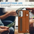 thumbnail image 4 of Mantto Wallet Case Compatible with Samsung Galaxy A32 5G, for Women Men, with Card Holder Slots, Shockproof Premium PU Leather Wristband Kickstand Back Phone Case for Samsung Galaxy A32 5G,Brown, 4 of 6