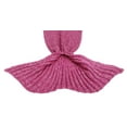 thumbnail image 4 of Burklett Four Seasons Crochet Mermaid Tail Sleeping Blanket, Rose/Light Pink, 4 of 4