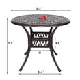 thumbnail image 3 of PULUOMIS 5 Piece Outdoor Patio Bistro Set include 35" Bistro Dining Table and 4 Backyard Garden Chairs Set, 3 of 5