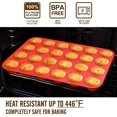 thumbnail image 2 of TRIANU Silicone Muffin Pan - Cupcake Pans Set of 2, Mini 24 Cups, Muffin Pan, Pop Out Easily - Dishwasher & Microwave Safe, 2 of 7