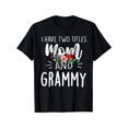 thumbnail image 1 of 220g Men's Comfortable Casual Short Sleeve Daily Wear T-Shirt - I Have Two Titles Mom and Grammy I Rock Them Both Floral Black, 1 of 6