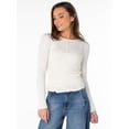 thumbnail image 5 of Celebrity Pink Women's Layered Cami and Long Sleeve Henley Set, Sizes XS-XXXL, 5 of 12