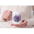 thumbnail image 7 of WIRESTER 11oz 325ml Ceramic Tea Cup Coffee Mug With Handgrip For Gift, Birthday, Anniversary, Christmas - Purple Lavender Flowers, 7 of 7