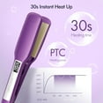thumbnail image 6 of KIPOZI Hair Straightener Flat Iron with Ionic Technology, 1.75” Floating Titanium Plates, Anti-Frizz & Anti-Static, 15 Temp Settings, Fast Heat-Up, for All Hair Types, Purple, 6 of 8