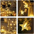 thumbnail image 4 of Star String Lights, 16ft/5m 50 LED Plug in String Lights Warm White Fairy Lights for Christmas/Wedding/Party Indoor and Outdoor Decoration, 4 of 7