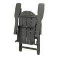 thumbnail image 4 of WestinTrends Malibu 3-Pieces Adirondack Chairs Set with Side Table, All Weather Outdoor Seating Plastic Patio Lawn Chair Folding for Outside Porch Deck Backyard, Gray, 4 of 15