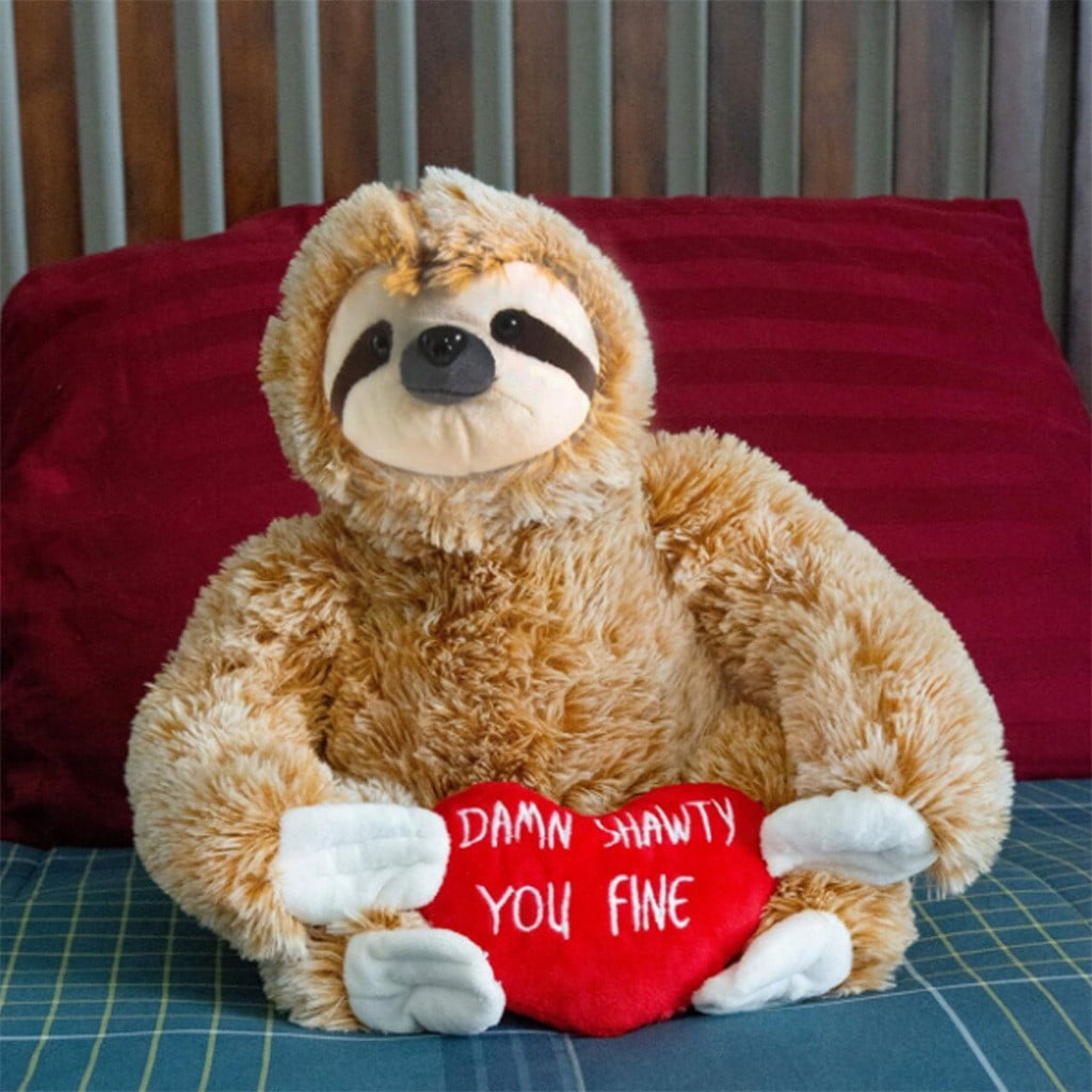 valentines day sloth stuffed animal