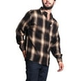 thumbnail image 5 of G-Style USA Men's Western Casual Plaid Long Sleeve Button Down Shirt Y2000 - Brown - Large, 5 of 5