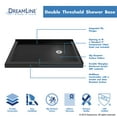 thumbnail image 2 of DreamLine SlimLine 34 in. D x 48 in. W x 2 3/4 in. H Right Drain Double Threshold Shower Base in Black DLT-1034482-88, 2 of 5