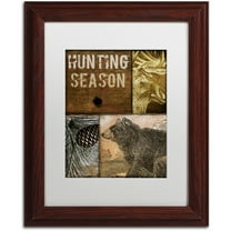 Trademark Fine Art "Hunting Season IV" Canvas Art by Color Bakery White Matte, Wood Frame