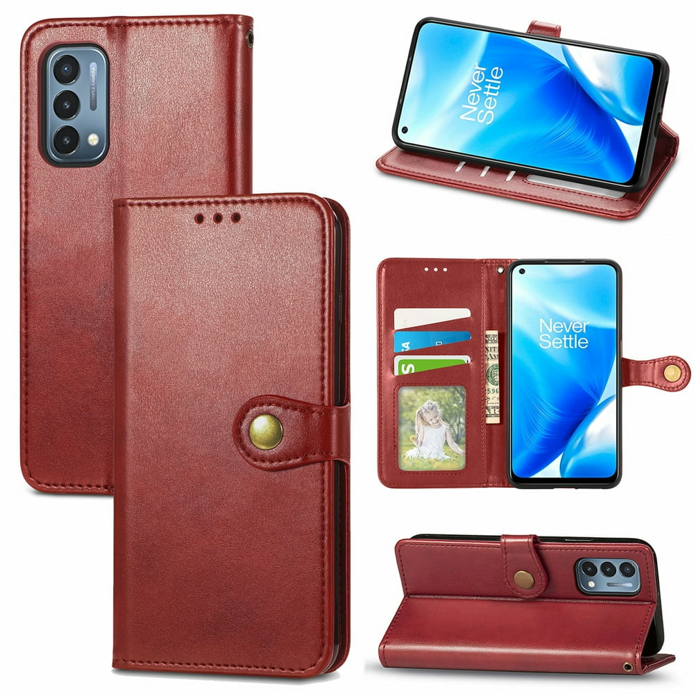 Dteck Case for OnePlus Nord N200 Retro Leather Card Holder