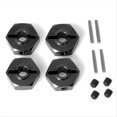 thumbnail image 1 of Kit de Adaptador de Actualización de Coche RC Hexagonal de 12 mm para 1/18 Mini , Piezas de Actualización de Coche RC Cepillado, Color Negro, 1 of 5