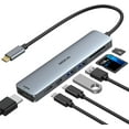 thumbnail image 2 of USB C Hub  Adapter for  Pro/Air, MOKiN 7 in 1 USB C Dongle with , SD/TF Card Reader, USB C Data Port,100W PD, and 2 USB 3.0 Compatible for  Pro/Air,  XPS,  Thinkpad., 2 of 8