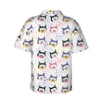 thumbnail image 3 of Balery Cute Dog Print Men's Hawaiian Shirts Short Sleeve Beach Shirt Relaxed Fit Vacation Button Down Shirts-Small, 3 of 9