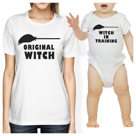 

Witch In Training Mom and Baby Matching Shirts White Baby Bodysuit