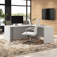 thumbnail image 3 of Hampton Heights 72W x 30D Executive L-Shaped Desk in White - Engineered Wood, 3 of 7
