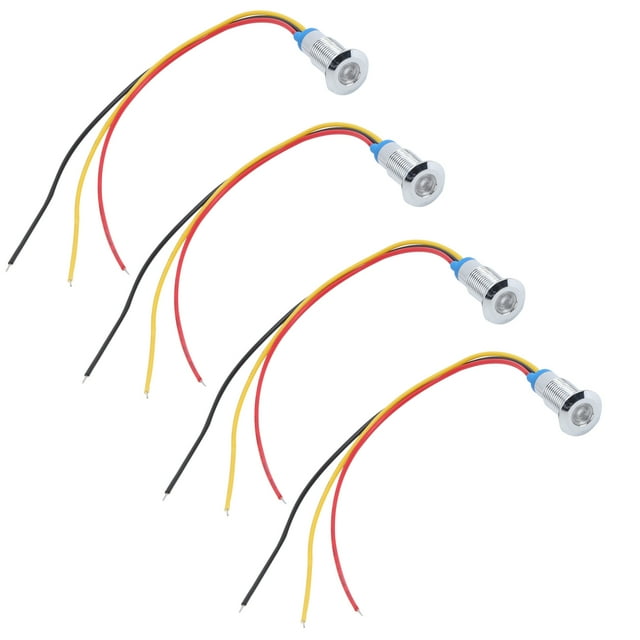 Indicator Light, Dustproof LED Indicator Light For Access Control Switches For Cnc Machine Tools For Car Modification For Computer Modification Rouge + Jaune