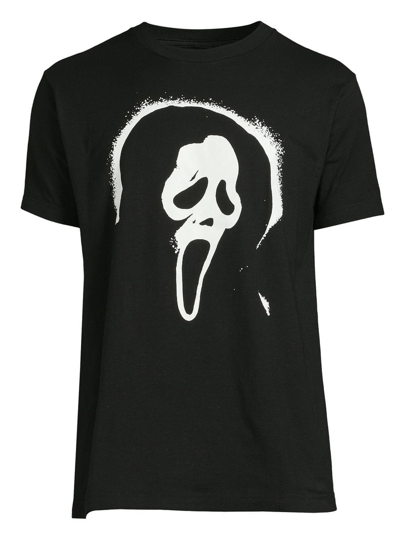XYXIONGMAO Men's Evil Ghost Mask Graphic T-Shirt - Japanese Streetwear Tee, Black, Medium