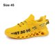 thumbnail image 4 of Qarigey Zapatillas de deporte para hombre, zapatillas de correr de punto de malla transpirable, cómodas, ligeras, con absorción de impacto, Calzado Amarillo cuarenta y cinco, 4 of 6