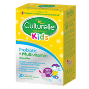 Culturelle Kids Probiotic + Complete Multivitamin For Kids 3+, 30 Chewables