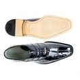 thumbnail image 5 of Men Belvedere Shoes Mare Genuine Ostrich Eel Leather Lace up Navy Blue 2P7, 5 of 5