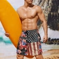 thumbnail image 6 of Binienty Men's Board Shorts Beach Swim Trunks With Patriotic Floral Design - Quick Dry for Summer Vacation and Water Activities, 6 of 10